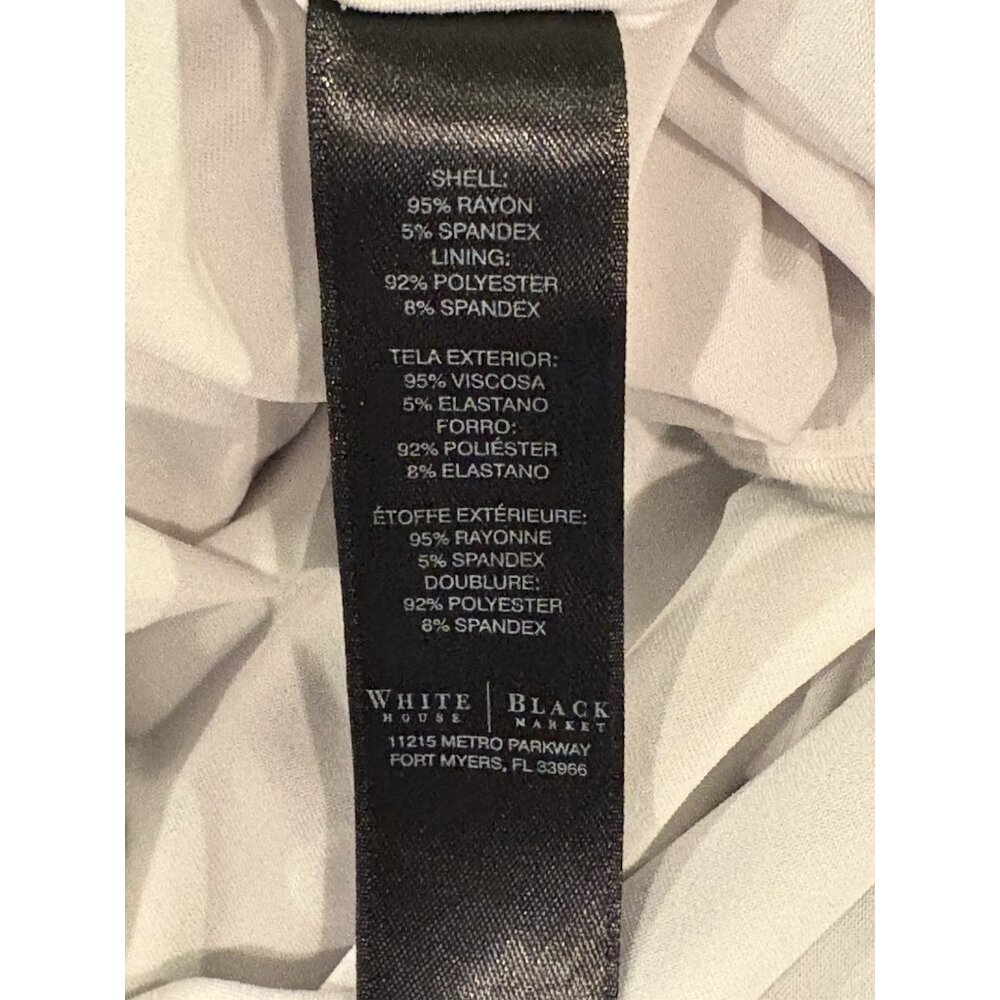 EUC White House Black Market Black and White Striped Top Women’s L - Picture 8 of 8